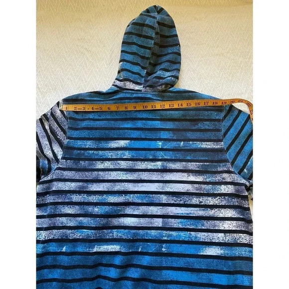 NBA Men's Hoodie Sweatshirt Basketball XL/TG Hooded Zip Up Logo Turquoise White - Picture 12 of 12